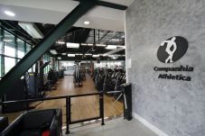 Condominium gym.